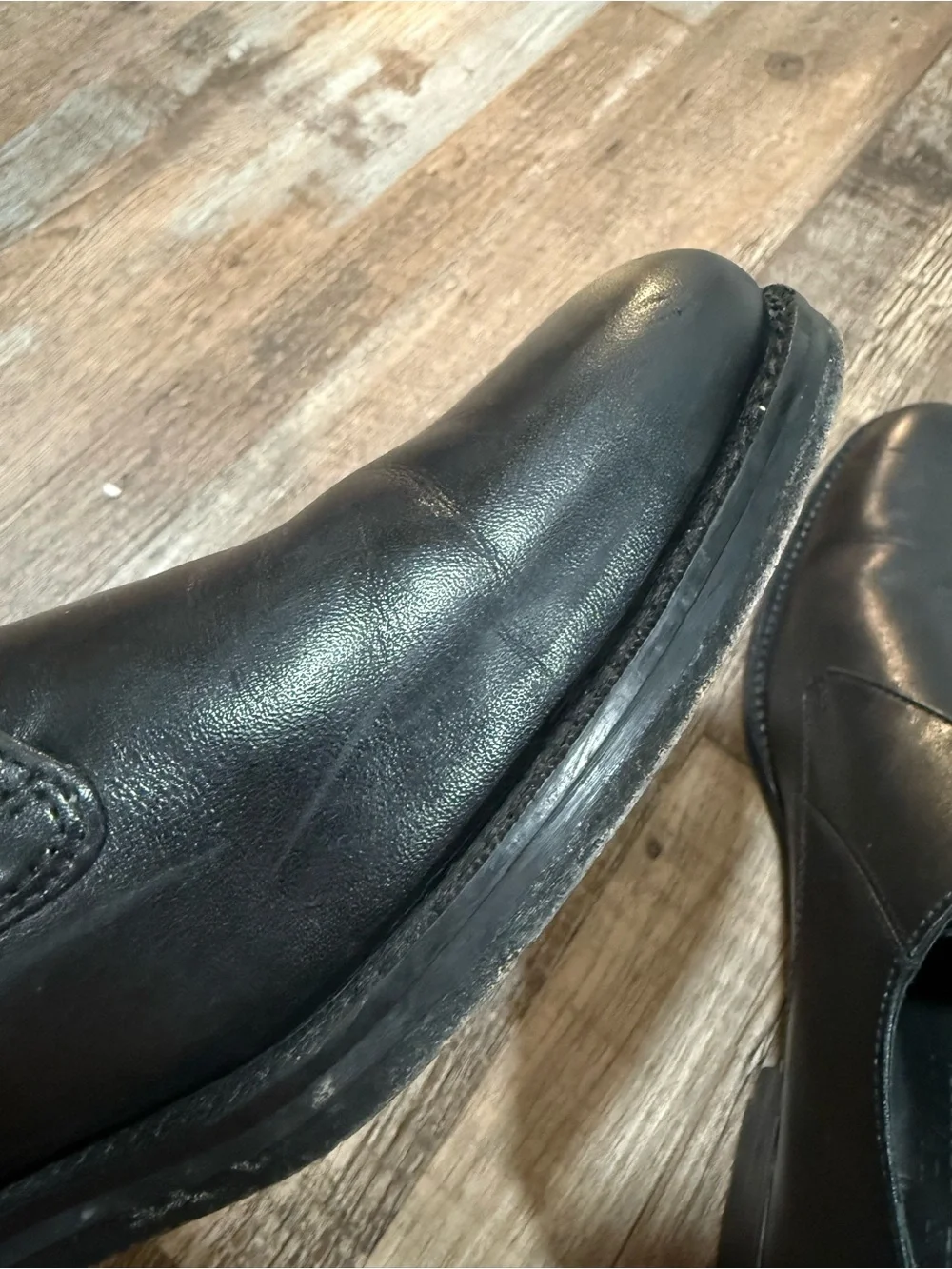 Cole Haan Men's Black Leather Single Monk Strap Dress Shoes Size 8.5